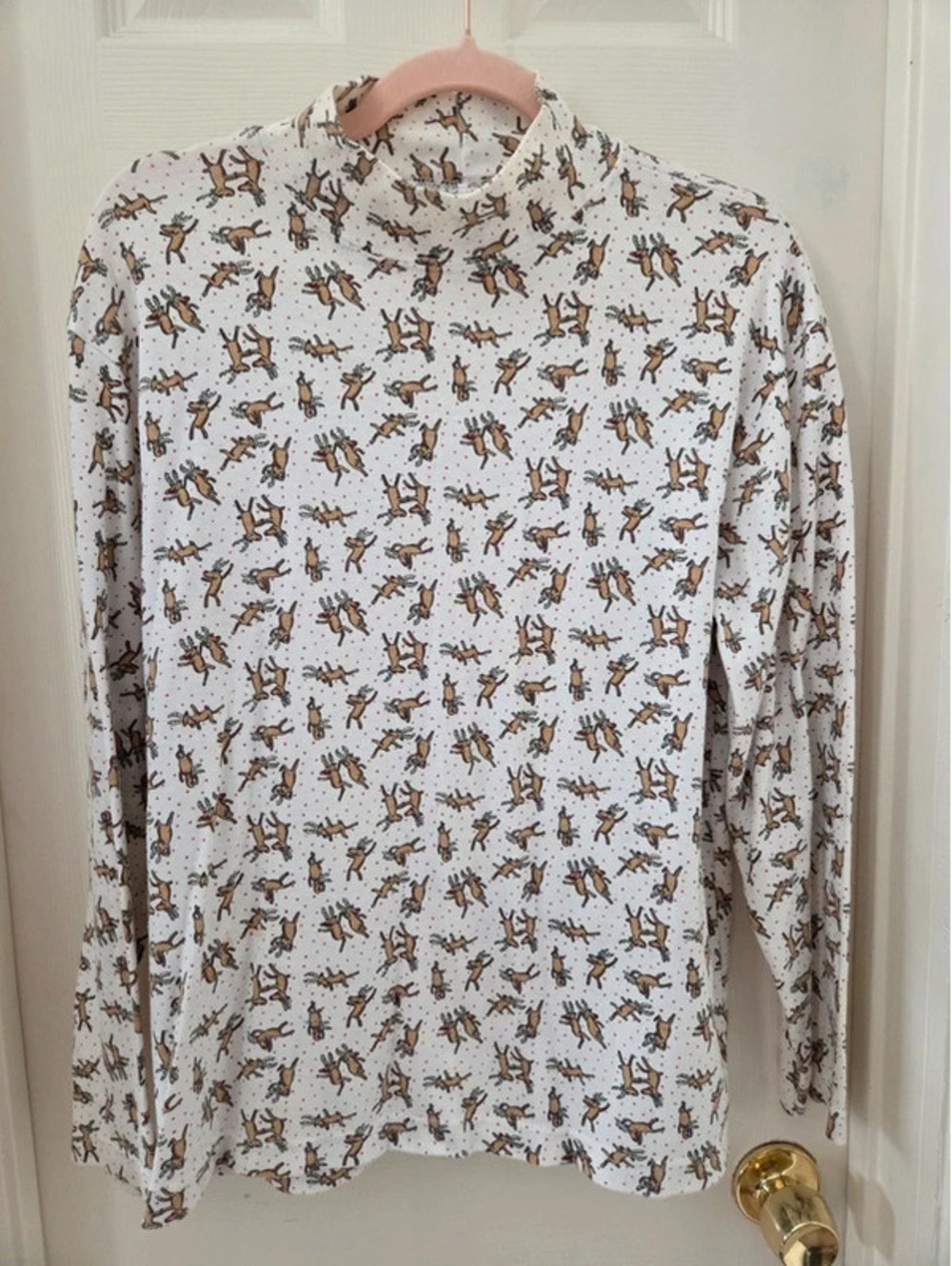Holiday Time long-sleeve mock turtleneck top,